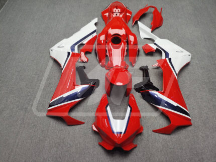 Honda CBR1000RR 2017-2025 Gloss Red & White Blue ABS Fairings | Monster Fairings