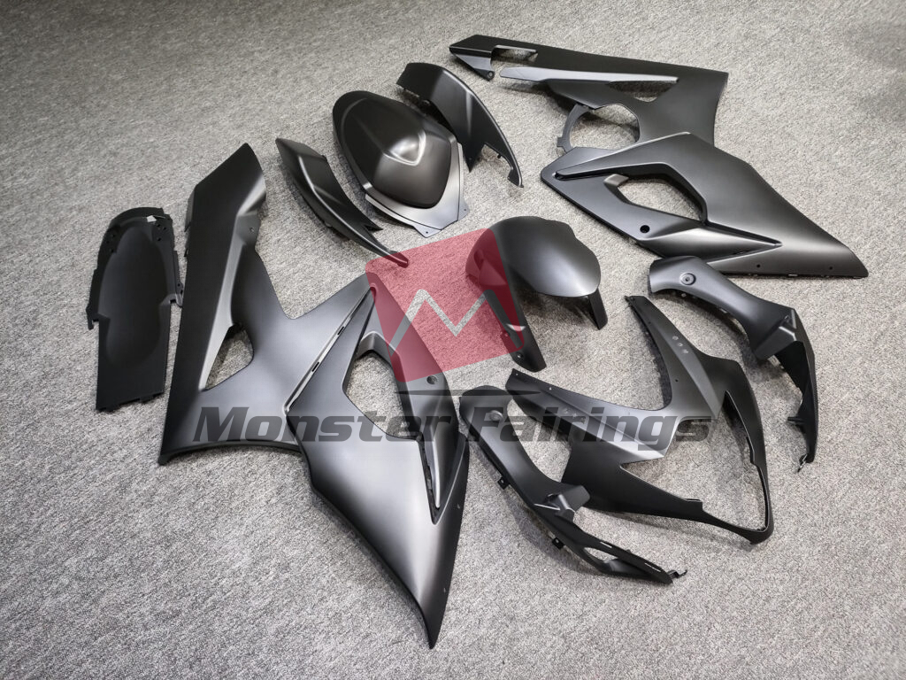 Yamaha GSXR1000 custom ABS fairings 2005 - 2006 in Matte Dark Silver - durable replacement kit, Monster Fairings