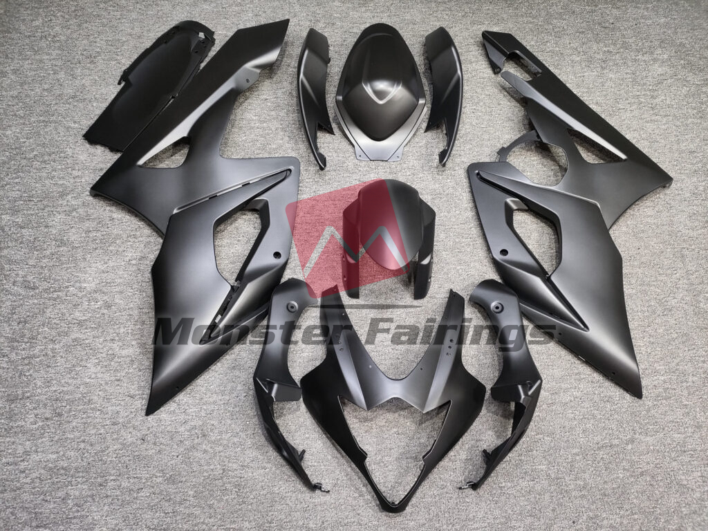 Yamaha GSXR1000 2005 - 2006 Matte Dark Silver ABS fairings - custom motorcycle bodywork kit by Monster Fairings