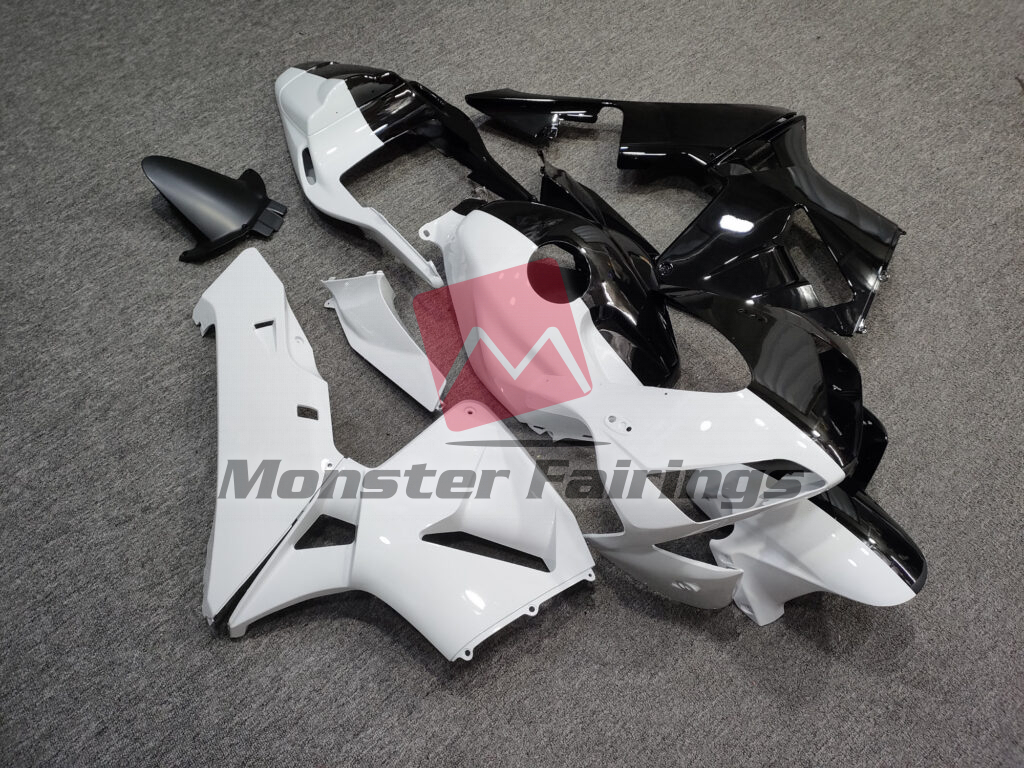 Gloss Black & White Split ABS fairings for Honda CBR600RR 2003 - 2004 - premium OEM fit kit by Monster Fairings