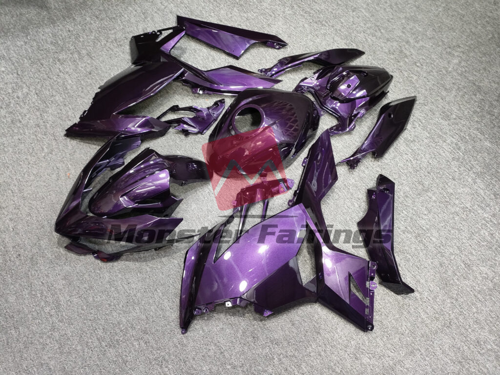 Gloss Deep Purple ABS fairings for Kawasaki Ninja 400 2018 - 2024 - premium OEM fit kit by Monster Fairings