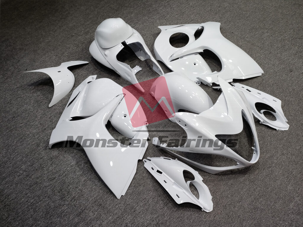 Gloss White ABS fairings for Suzuki GSXR 1300 2008 - 2020 - premium OEM fit kit by Monster Fairings