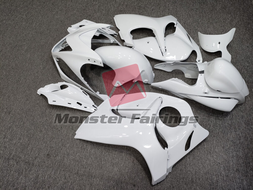 2008 - 2020 Suzuki GSXR 1300 Gloss White fairing set - ABS injection, custom painted by Monster Fairings