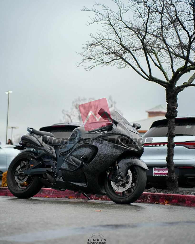 Suzuki GSXR 1300 2008 - 2020 ABS fairings, Gloss Forged Carbon Fiber Style - high - quality motorcycle kit by Monster Fairings