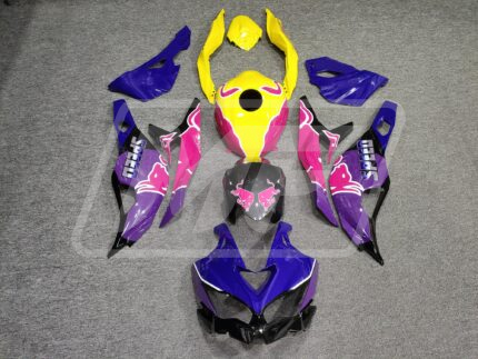 Kawasaki ZX4RR 2020-2026 Gloss Yellow & Purple Pink Bull ABS Fairings | Monster Fairings