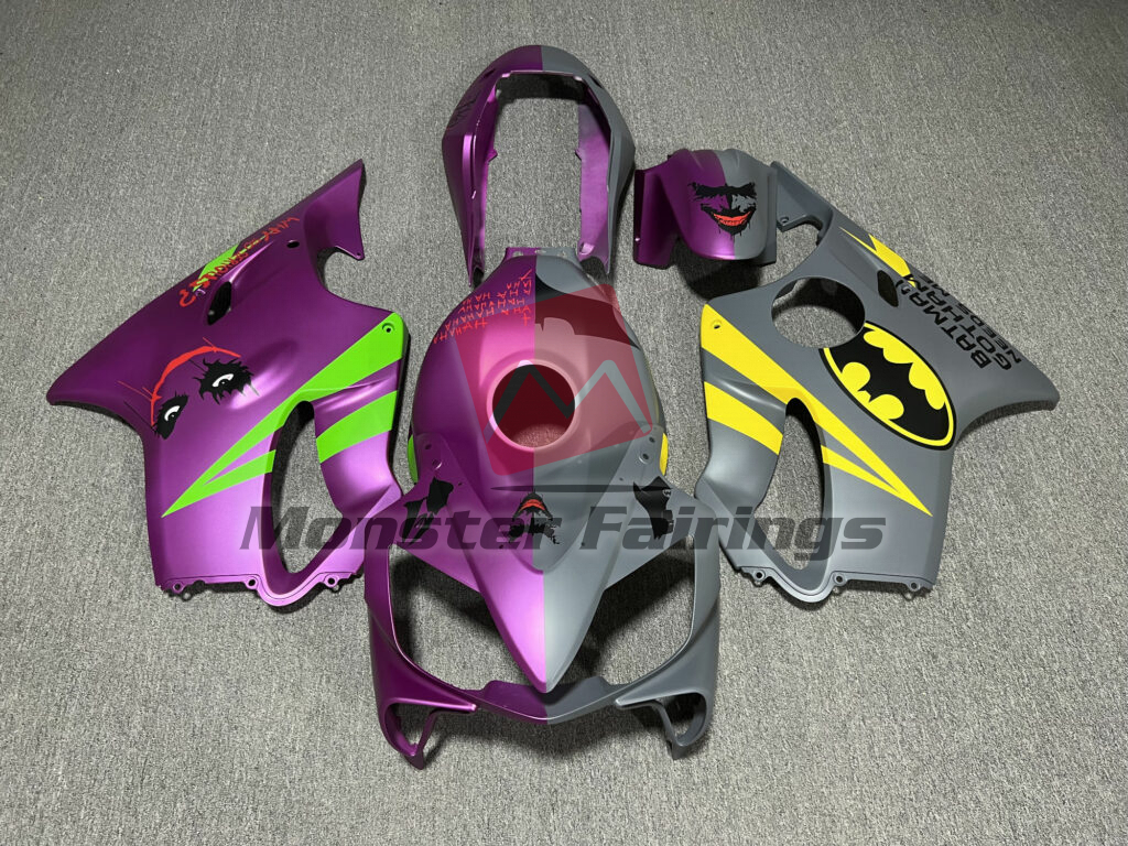 Honda CBR600 F4i 2004 - 2007 Matte Batman & Joker ABS fairings - custom motorcycle bodywork kit by Monster Fairings