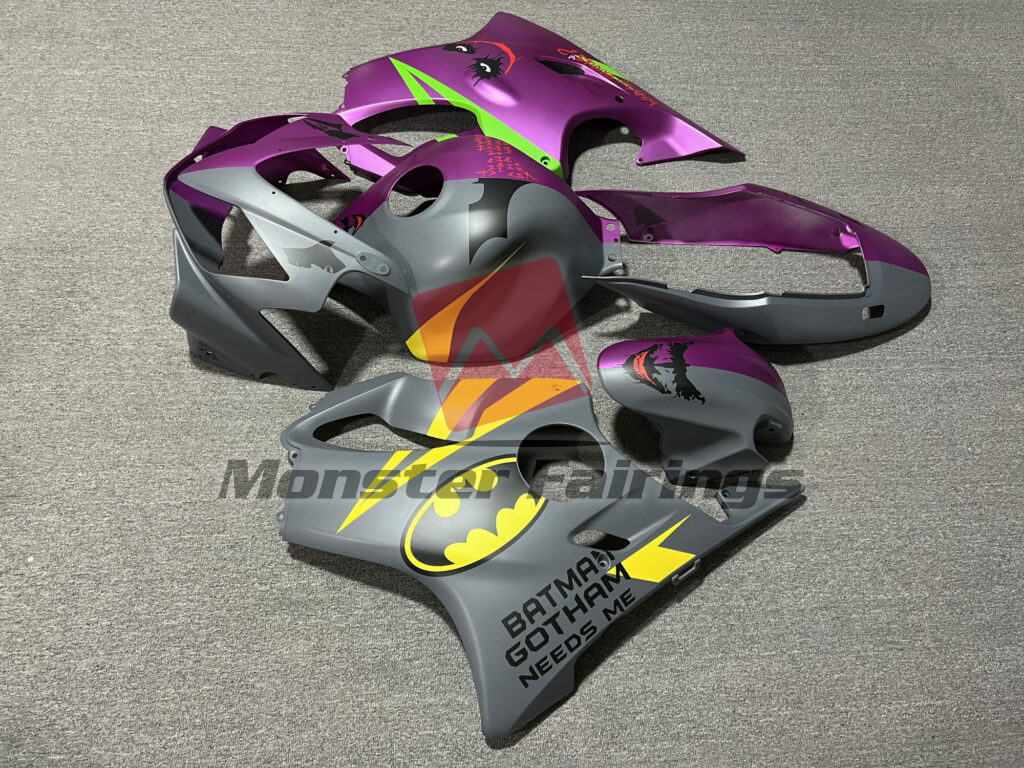 2004 - 2007 Honda CBR600 F4i Matte Batman & Joker fairing set - ABS injection, custom painted by Monster Fairings