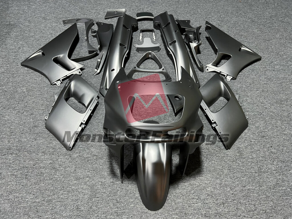 Kawasaki ZZR400/600 1993 - 2007 Gloss Silver ABS fairings - custom motorcycle bodywork kit by Monster Fairings