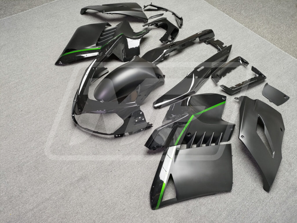 Matte Black Green ABS fairings for Kawasaki GTR1400 ZG1400 2008 - 2011 - premium OEM fit kit by Monster Fairings