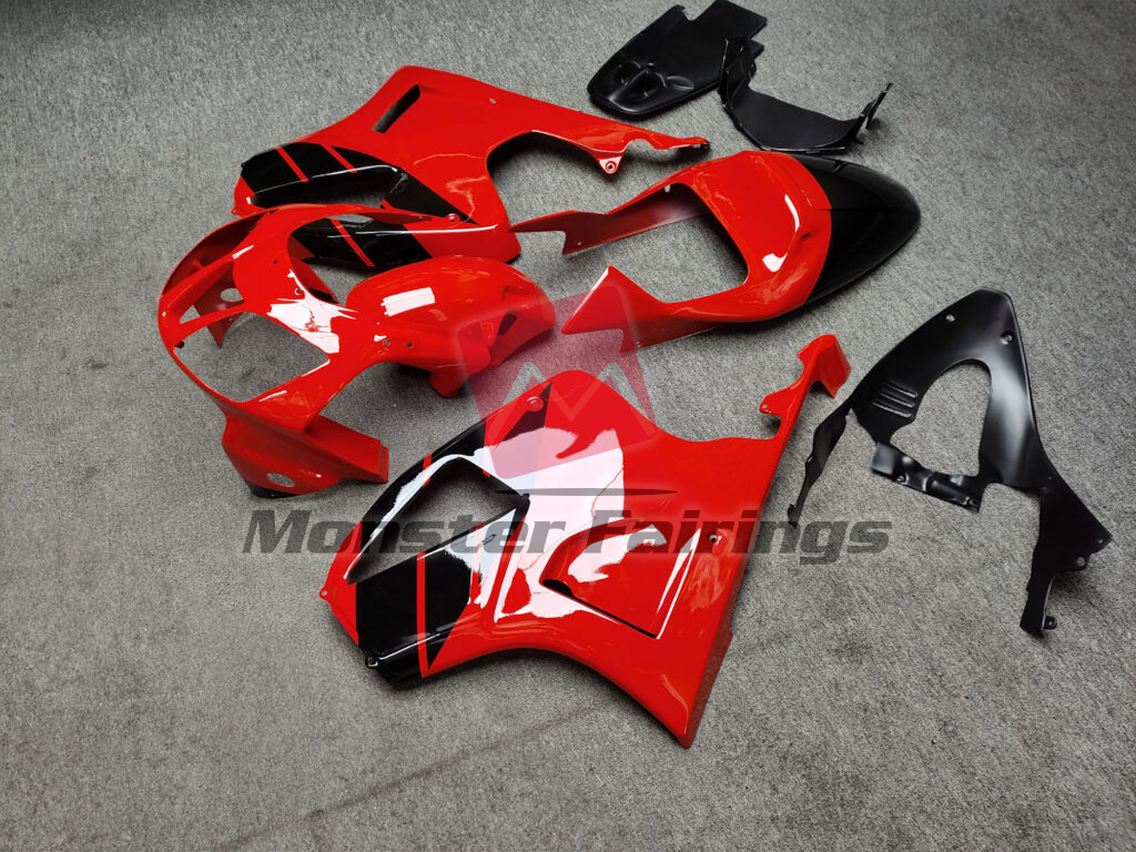 2000 - 2006 Honda RC51 Gloss Red & Black fairing set - ABS injection, custom painted by Monster Fairings