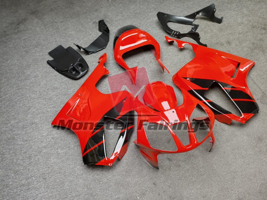 Honda RC51 custom ABS fairings 2000 - 2006 in Gloss Red & Black - durable replacement kit, Monster Fairings