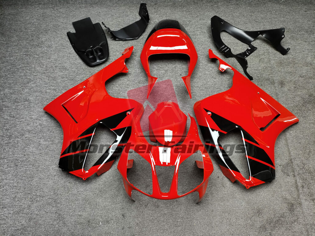 Honda RC51 2000 - 2006 Gloss Red & Black ABS fairings - custom motorcycle bodywork kit by Monster Fairings
