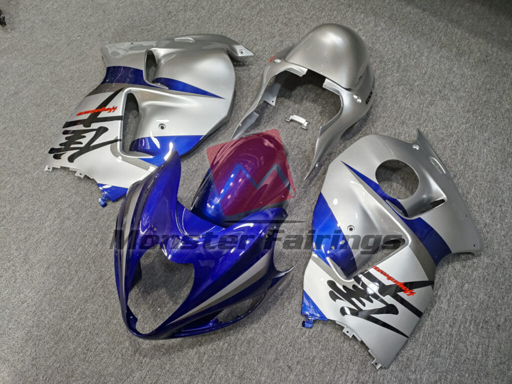 Gloss Dark Blue & Silver ABS fairings for Suzuki GSXR 1300 1997 - 2007 - premium OEM fit kit by Monster Fairings