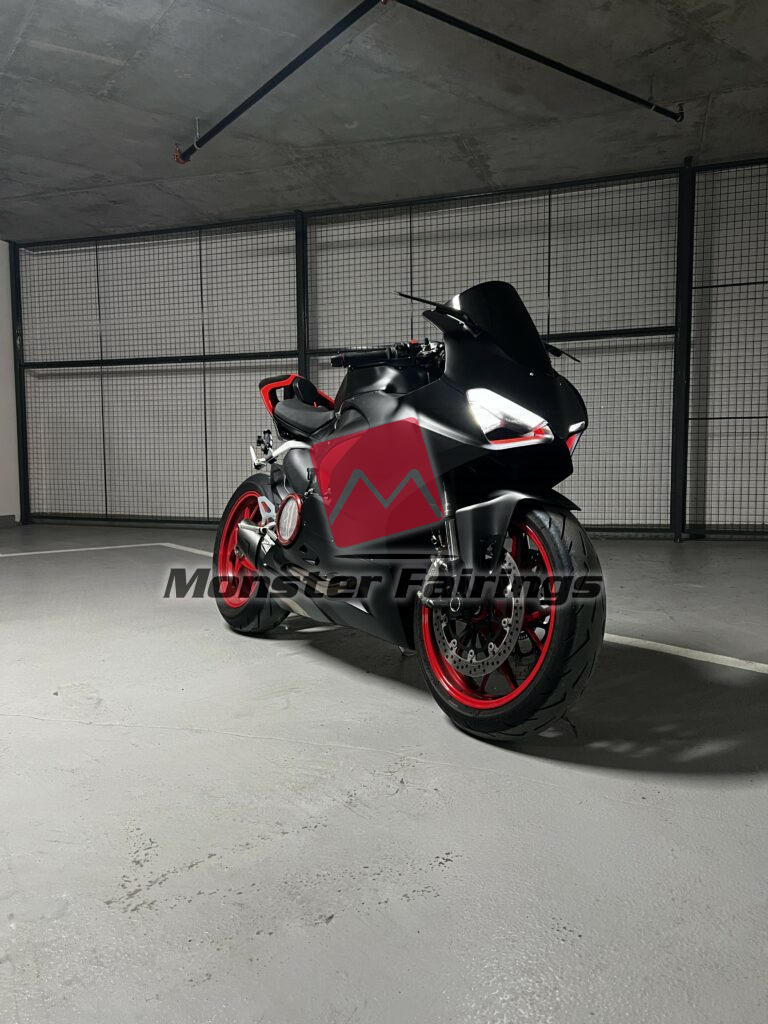 Ducati Panigale V2 2020 - 2024 ABS fairings, Matte Black Red - high - quality motorcycle kit by Monster Fairings