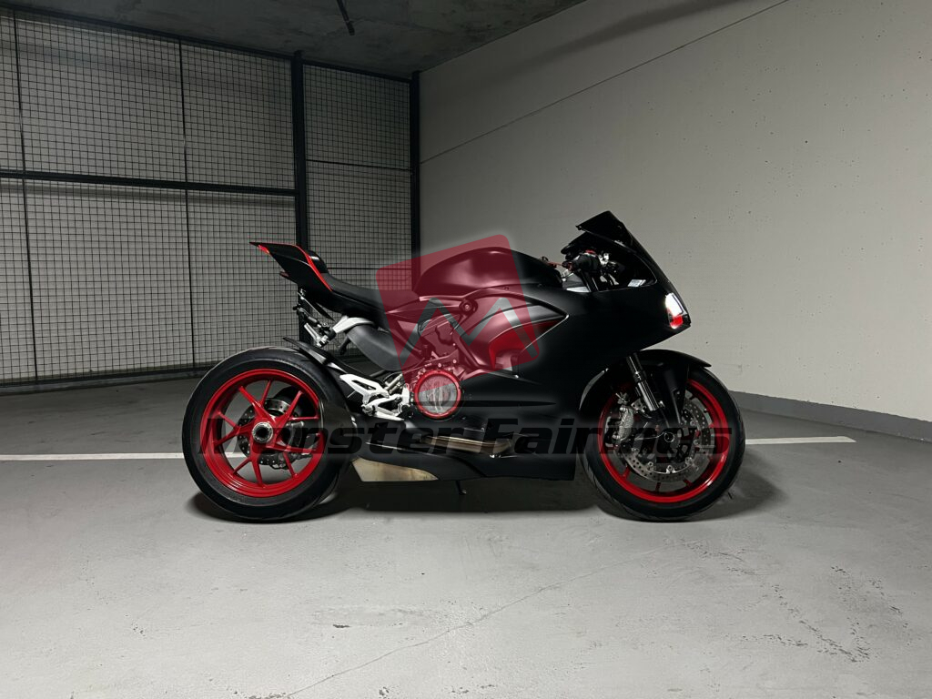 Monster Fairings ABS fairing kit for Ducati Panigale V2 2020 - 2024 - Matte Black Red, precise OEM fit