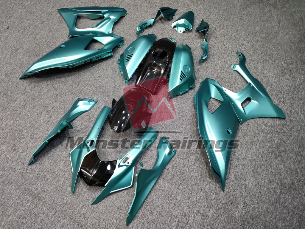 Matte Teal Gloss Black ABS fairings for Yamaha R7 2021 - 2025 - premium OEM fit kit by Monster Fairings