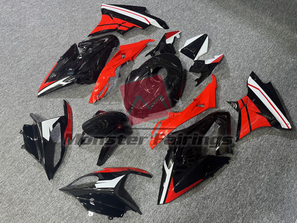 Gloss Black Red & White ABS fairings for BMW S1000RR 2017 - 2018 - premium OEM fit kit by Monster Fairings