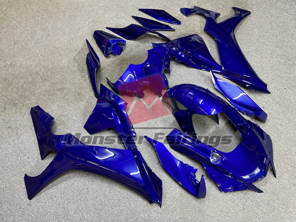 Yamaha R1 custom ABS fairings 2020 - 2025 in Gloss Deep Blue - durable replacement kit, Monster Fairings