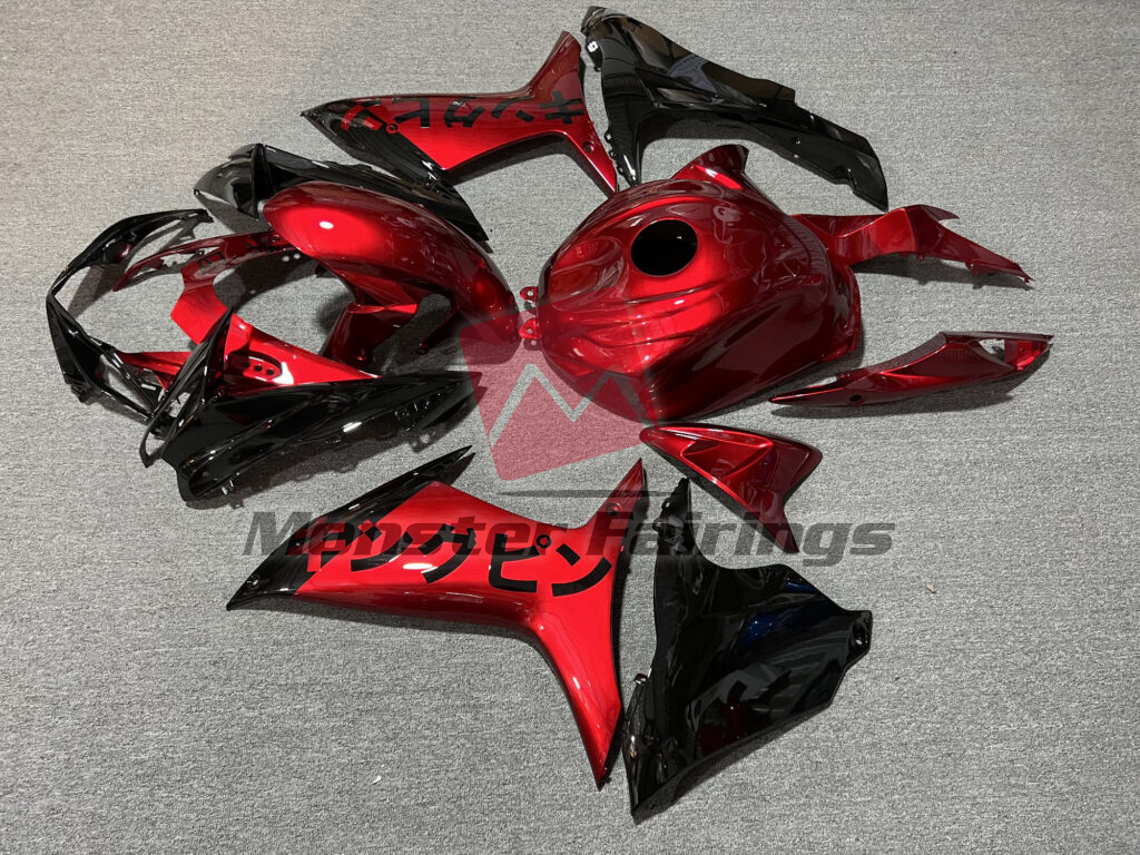 Monster Fairings ABS fairing kit for Suzuki GSXR 600 - 750 2011 - 2025 - Gloss Black Red, precise OEM fit