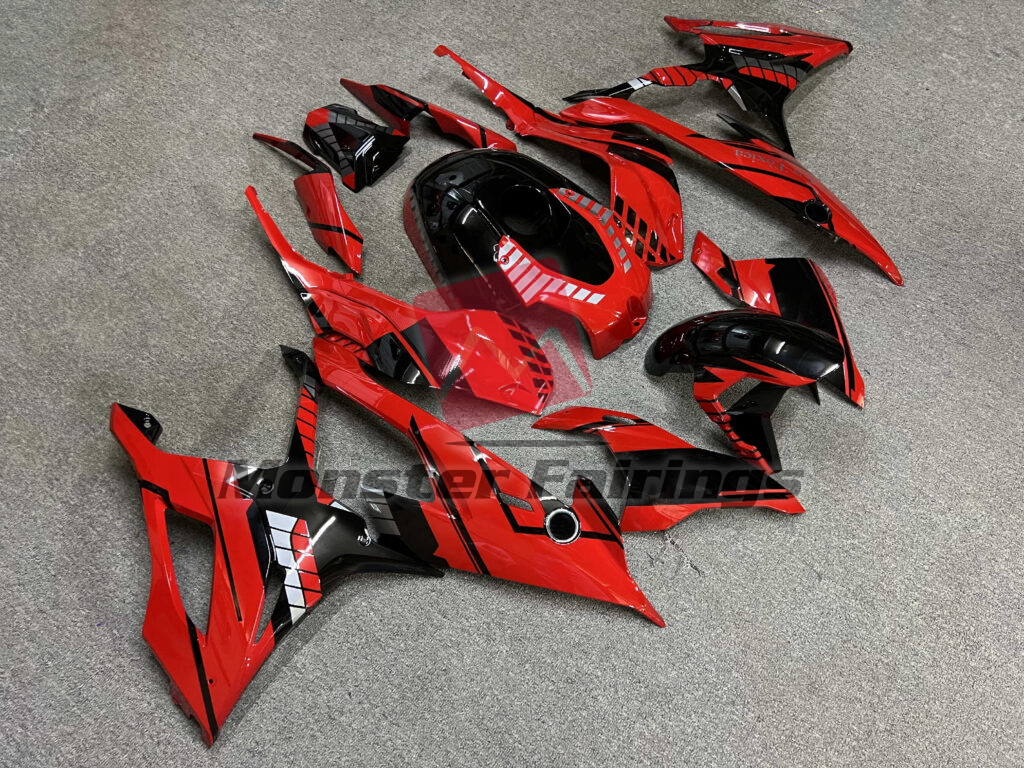 Gloss Red & Black Gray ABS fairings for BMW S1000RR 2019 - 2022 - premium OEM fit kit by Monster Fairings