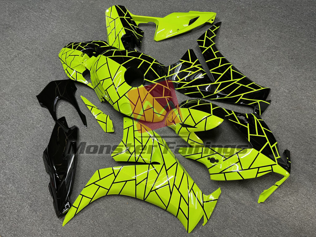 Gloss Black & High Viz Yellow Split ABS fairings for Honda CBR1000RR 2012 - 2016 - premium OEM fit kit by Monster Fairings