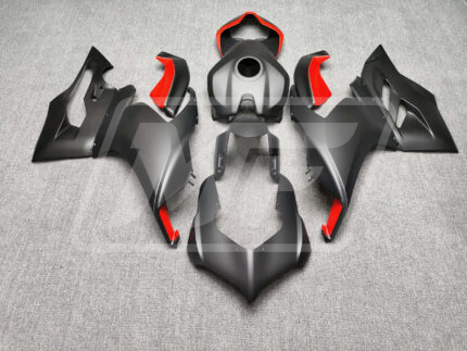 Ducati Panigale V2 2020-2024 Matte Black Red ABS Fairings | Monster Fairings