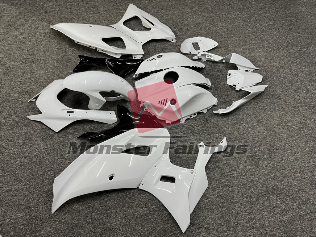 Yamaha R7 2021 - 2025 ABS fairings, Gloss White Black - high - quality motorcycle kit by Monster Fairings