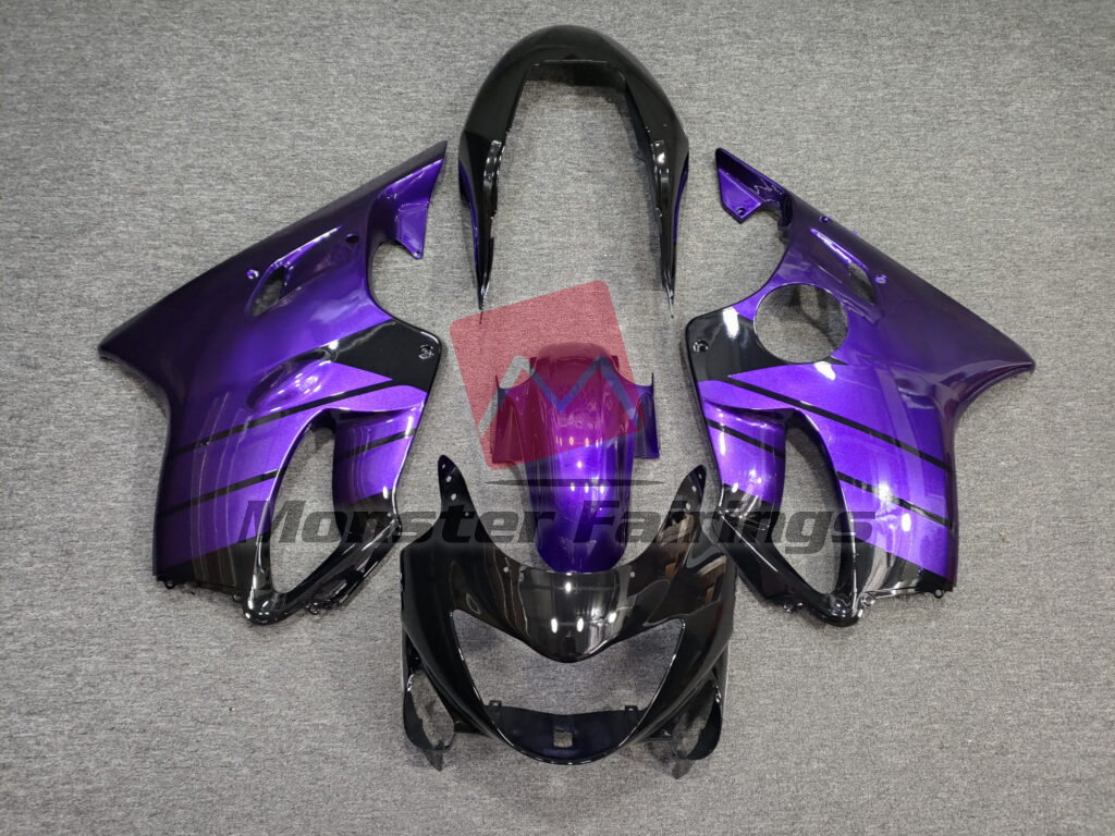 Honda CBR600 F4 1999 - 2000 Gloss Purple & Black ABS fairings - custom motorcycle bodywork kit by Monster Fairings