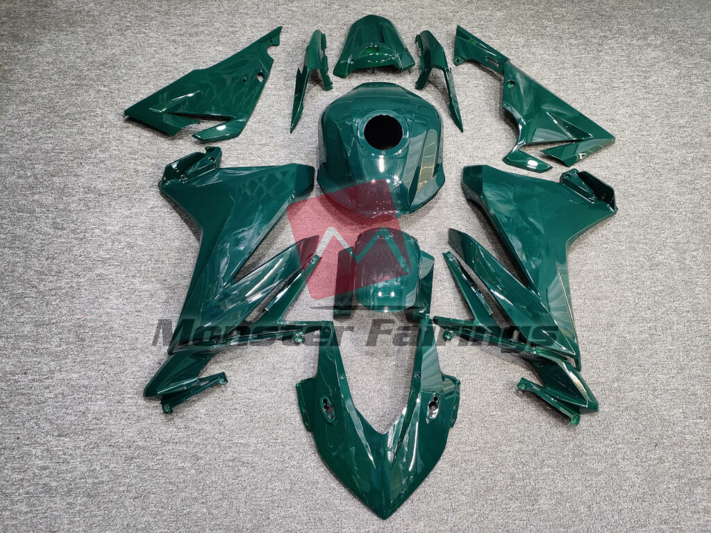 Honda CBR500R 2022 - 2023 Gloss Forest Green ABS fairings - custom motorcycle bodywork kit by Monster Fairings