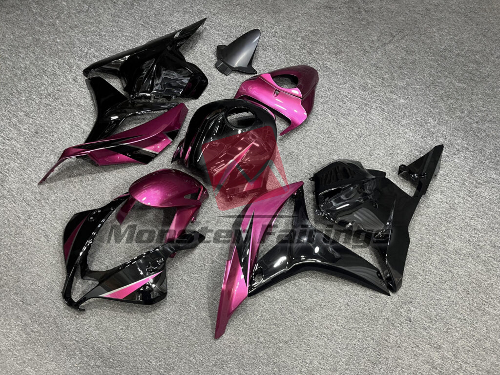 Honda CBR600RR custom ABS fairings 2009 - 2012 in Gloss Black Pink - durable replacement kit, Monster Fairings