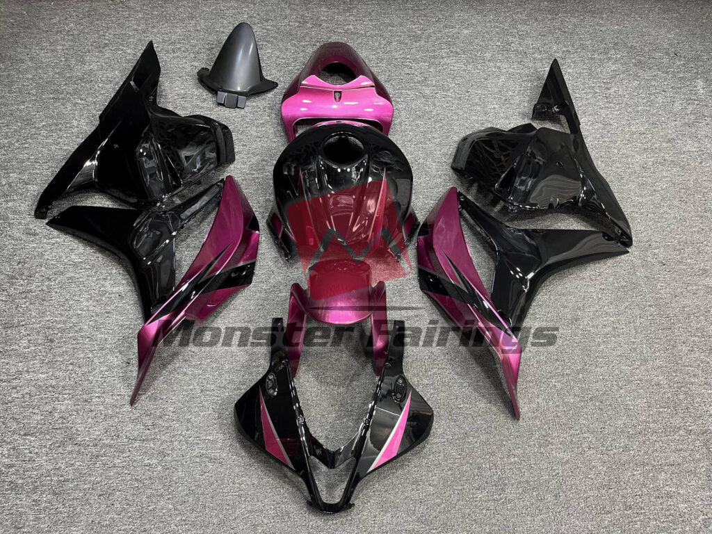 Honda CBR600RR 2009 - 2012 Gloss Black Pink ABS fairings - custom motorcycle bodywork kit by Monster Fairings