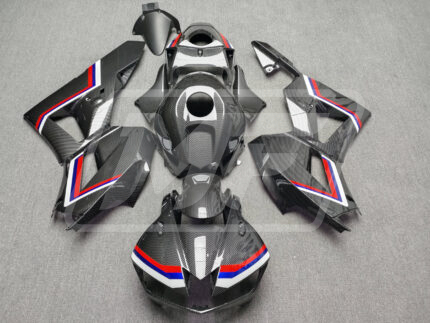Honda CBR600RR 2013-2025 Gloss Carbon Fiber Blue White & Red ABS Fairings | Monster Fairings