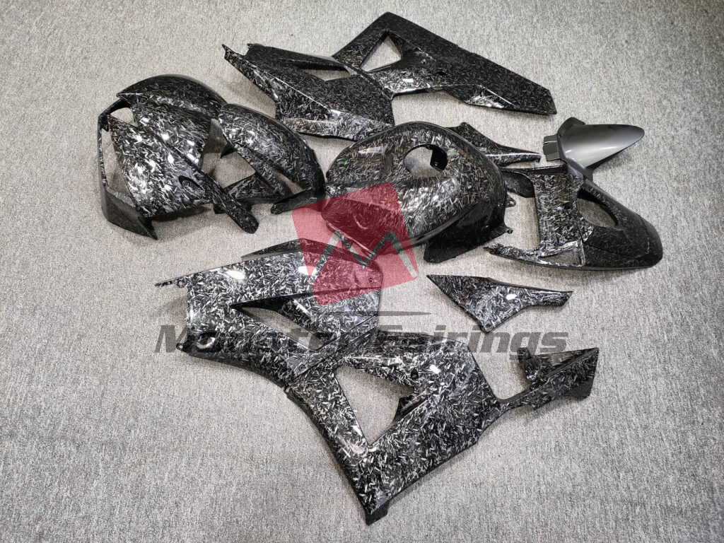 2013 - 2025 Honda CBR600RR Gloss Forged Carbon Fiber Style fairing set - ABS injection, custom painted by Monster Fairings