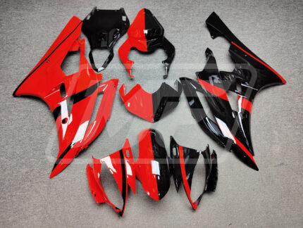 Yamaha R6 2006-2007 Gloss Red & Black Split ABS Fairings | Monster Fairings