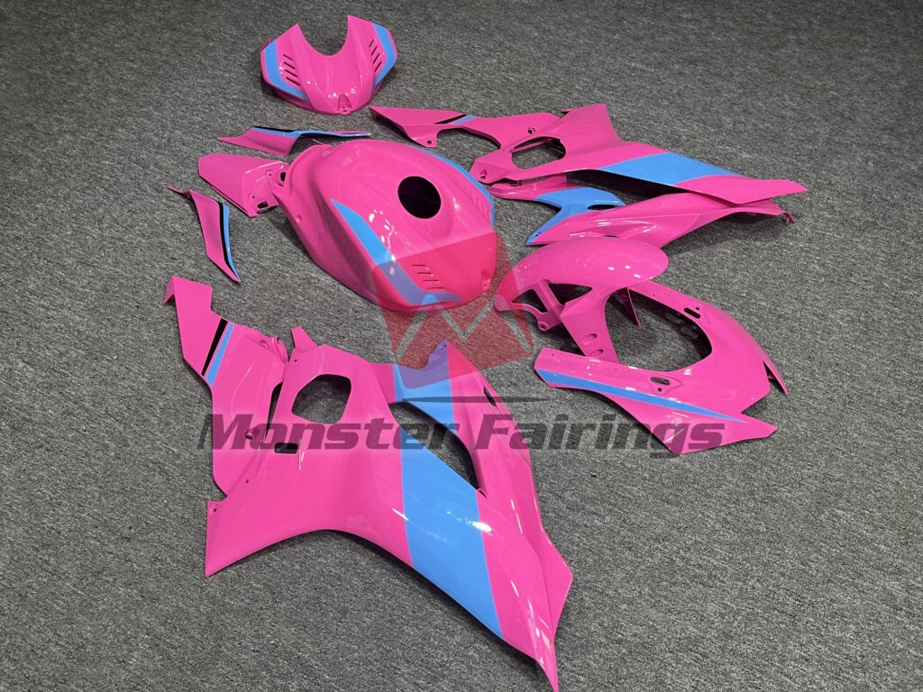 Gloss Pink & Baby Blue ABS fairings for Yamaha R6 2017 - 2022 - premium OEM fit kit by Monster Fairings