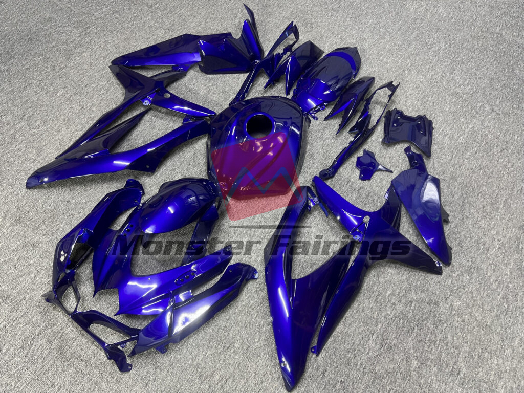 Suzuki GSXR custom ABS fairings 2008 - 2010 in Gloss Deep Blue - durable replacement kit, Monster Fairings