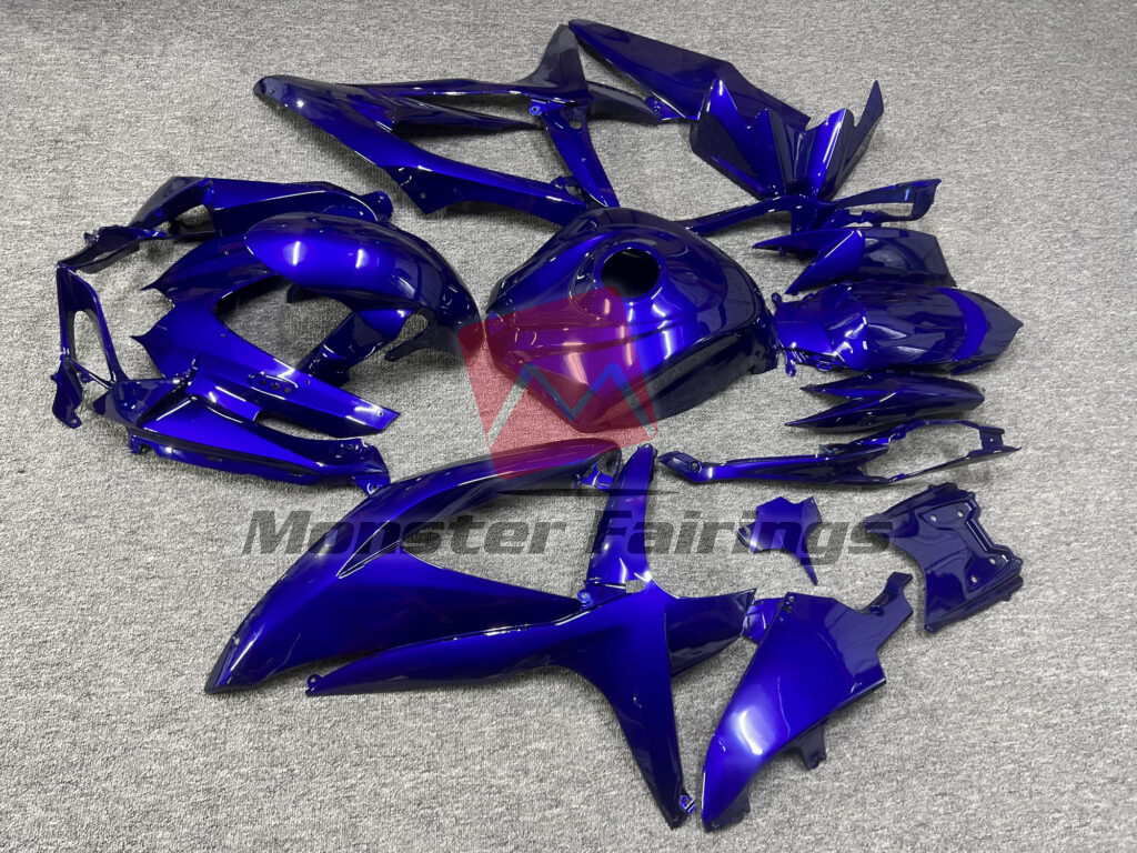2008 - 2010 Suzuki GSXR 600 - 750 Gloss Deep Blue fairing set - ABS injection, custom painted by Monster Fairings
