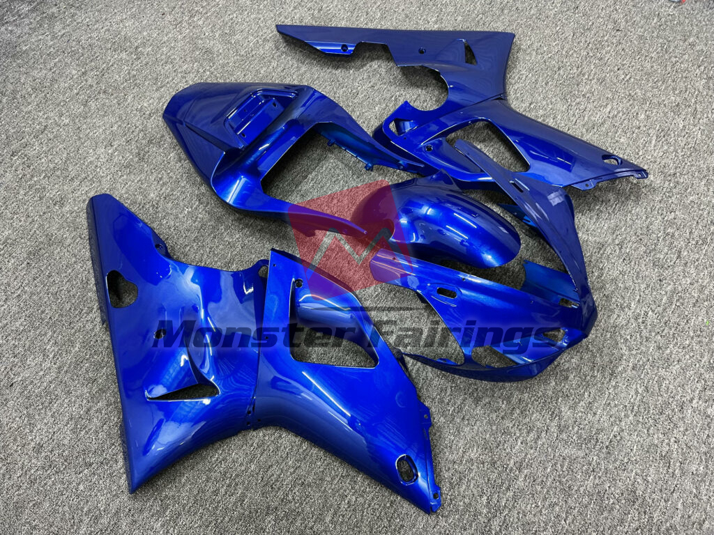 Yamaha R1 custom ABS fairings 2000 - 2001 in Gloss Blue - durable replacement kit, Monster Fairings