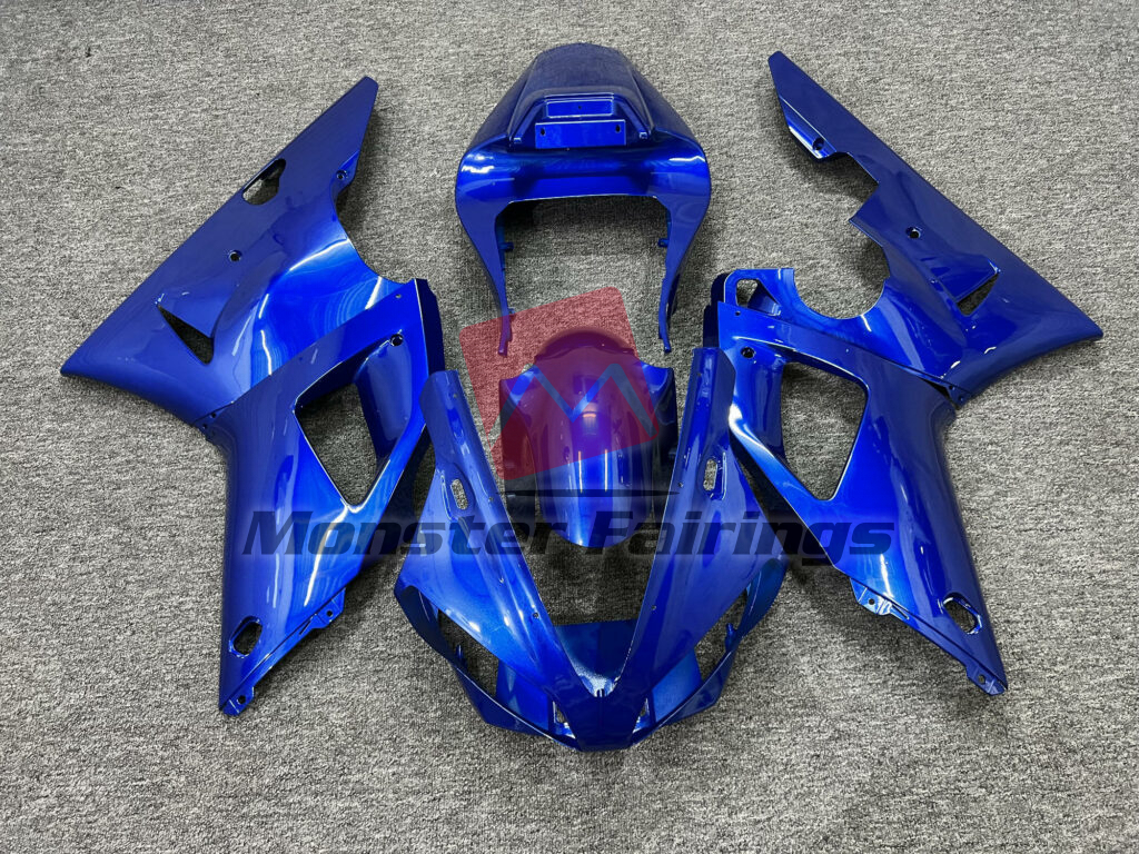 Yamaha R1 2000 - 2001 Gloss Blue ABS fairings - custom motorcycle bodywork kit by Monster Fairings
