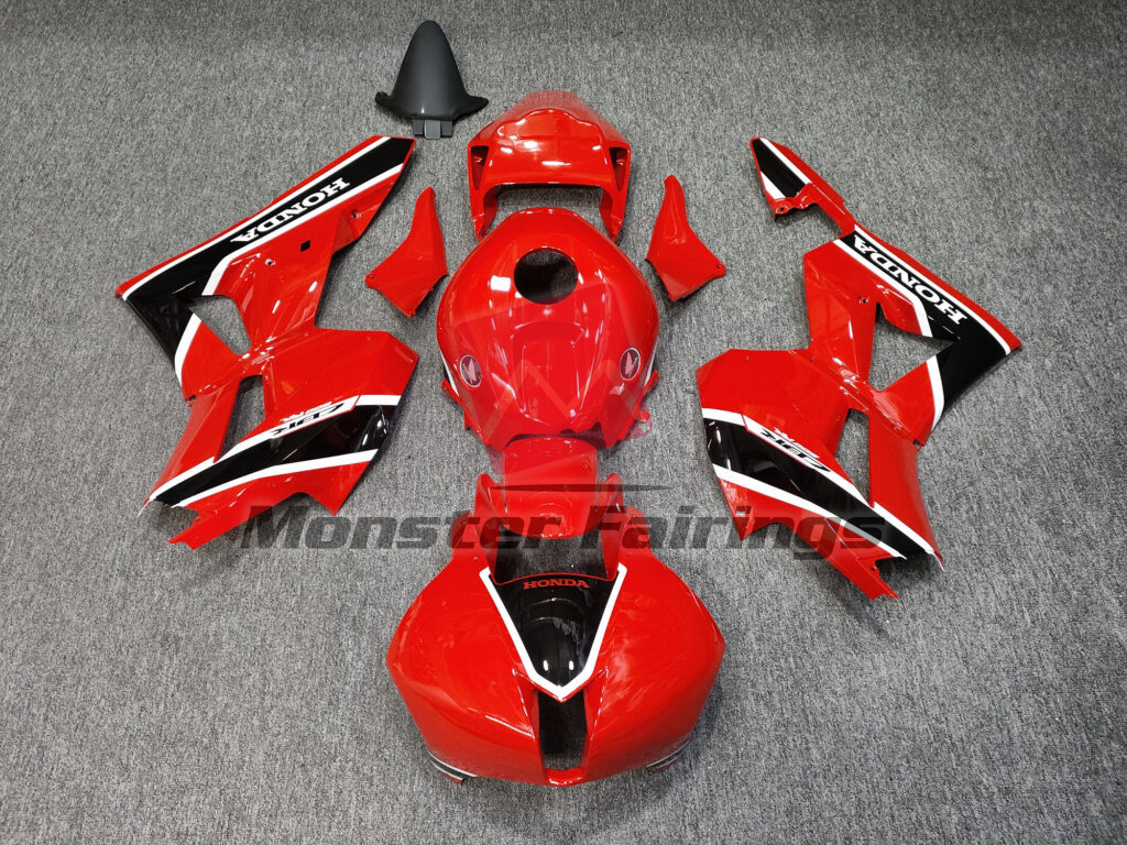 Honda CBR600RR 2013 - 2025 Gloss Red & Black Race ABS fairings - custom motorcycle bodywork kit by Monster Fairings