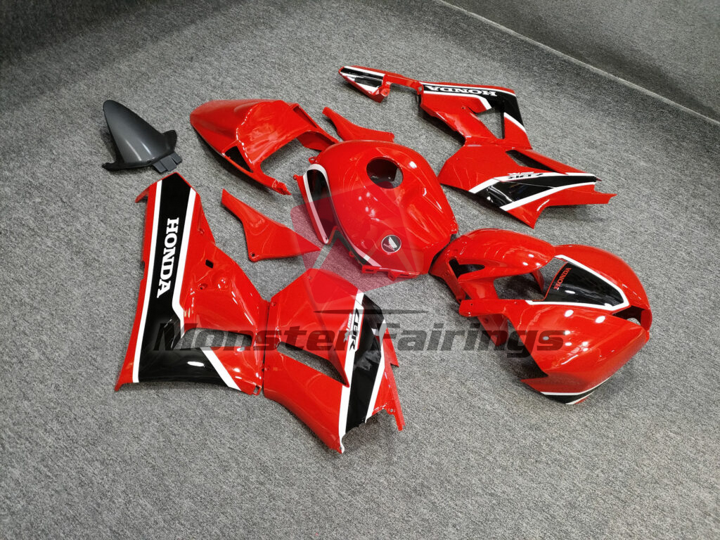 Honda CBR600RR custom ABS fairings 2013 - 2025 in Gloss Red & Black Race - durable replacement kit, Monster Fairings