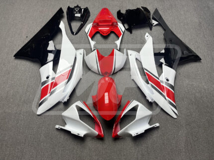 Yamaha R6 2008-2016 Gloss White & Red Matte Black ABS Fairings | Monster Fairings