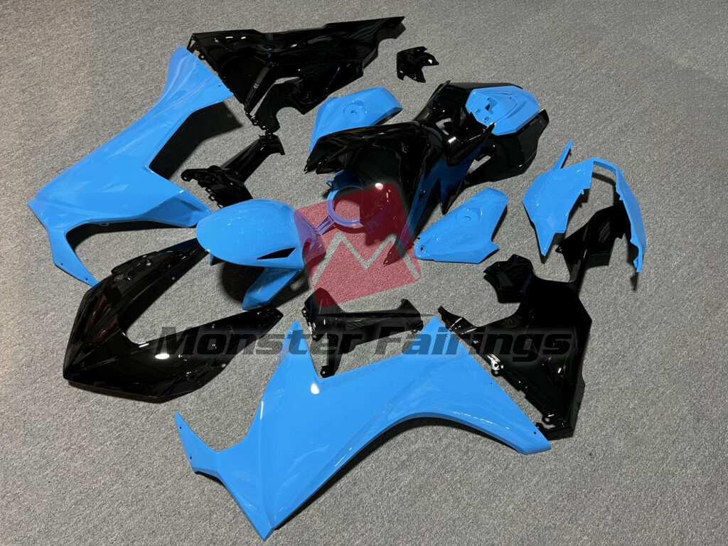Honda CBR1000RR custom ABS fairings 2017 - 2025 in Gloss Light Blue & Black - durable replacement kit, Monster Fairings