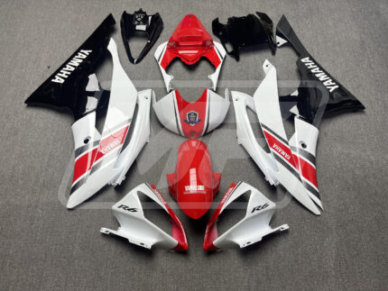 (IN STOCK) Yamaha R6 2008-2016 Gloss White & Red Matte Black ABS Fairings | Monster Fairings