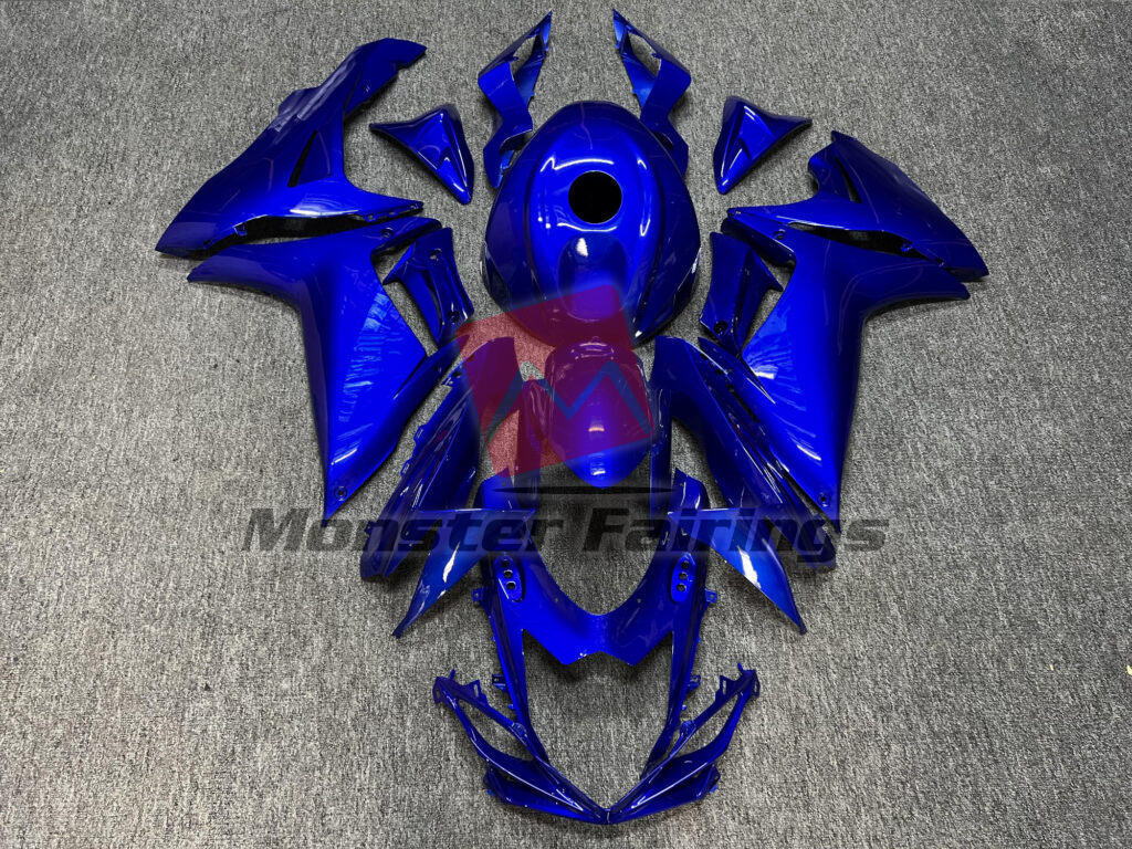 Suzuki GSXR 600 - 750 2011 - 2025 Gloss Deep Blue ABS fairings - custom motorcycle bodywork kit by Monster Fairings