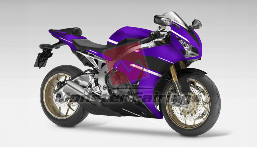 Gloss Purple & Black White ABS fairings for Honda CBR1000RR 2012 - 2016 - premium OEM fit kit by Monster Fairings