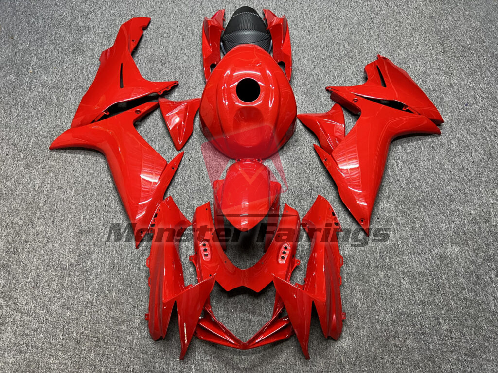 Suzuki GSXR 600 - 750 2011 - 2025 Gloss Red ABS fairings - custom motorcycle bodywork kit by Monster Fairings