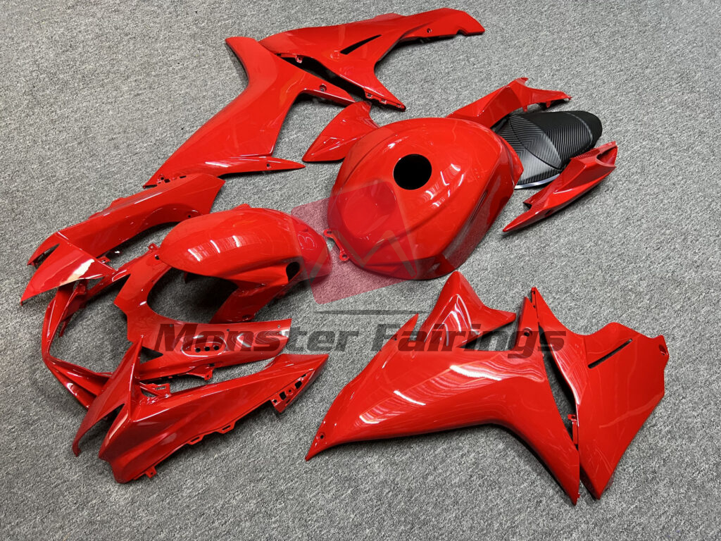 Gloss Red ABS fairings for Suzuki GSXR 600 - 750 2011 - 2025 - premium OEM fit kit by Monster Fairings