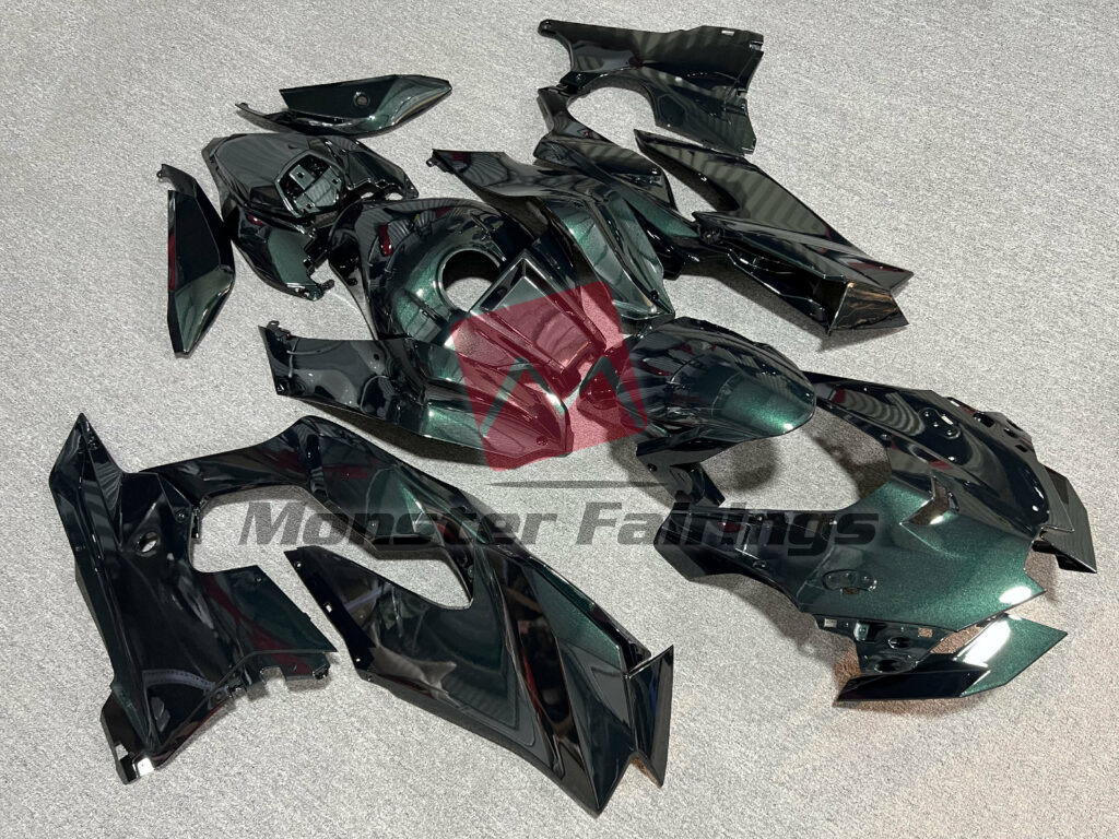Gloss Dark Metallic Green ABS fairings for Kawasaki ZX10R 2021 - 2025 - premium OEM fit kit by Monster Fairings