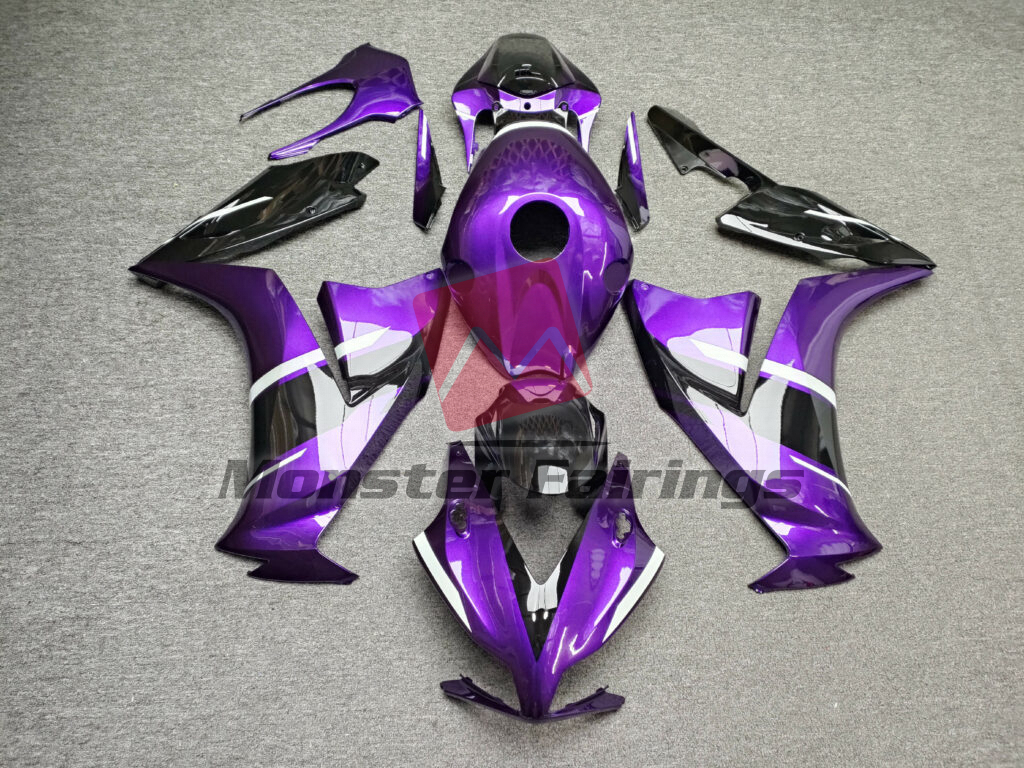 Honda CBR1000RR 2012 - 2016 Gloss Purple & Black White ABS fairings - custom motorcycle bodywork kit by Monster Fairings
